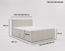 Celeste Velvet Box Spring Bed with Storage
