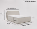 Pure Boxspring Bed in Velvet with Storage