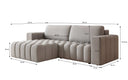 Designer Ecksofa Tirina mit Schlaffunktion