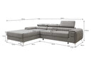 Designer Ecksofa Melinda mit Schlaf- und Klappfunktion