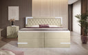 Boxspringbett Carlotta mit LED, Stauraum und USB (Samt) - Luxusbetten24