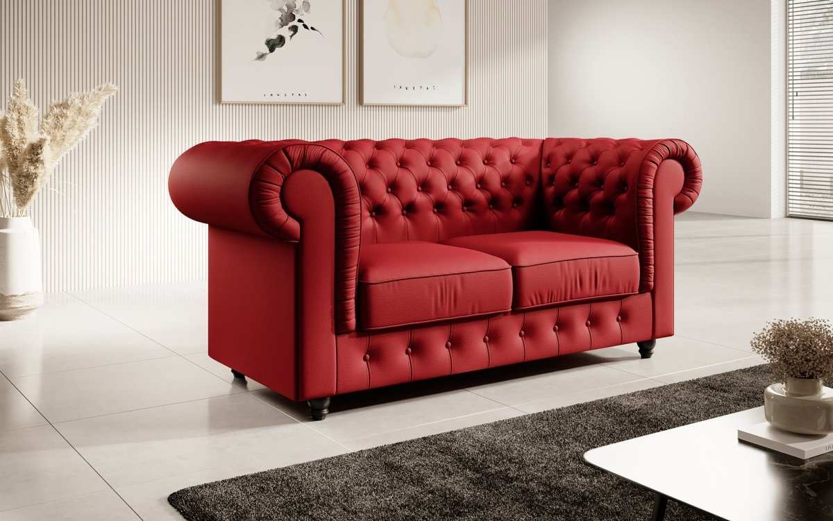 Chesterfield Sofa Lorena (Kunstleder) - Luxusbetten24