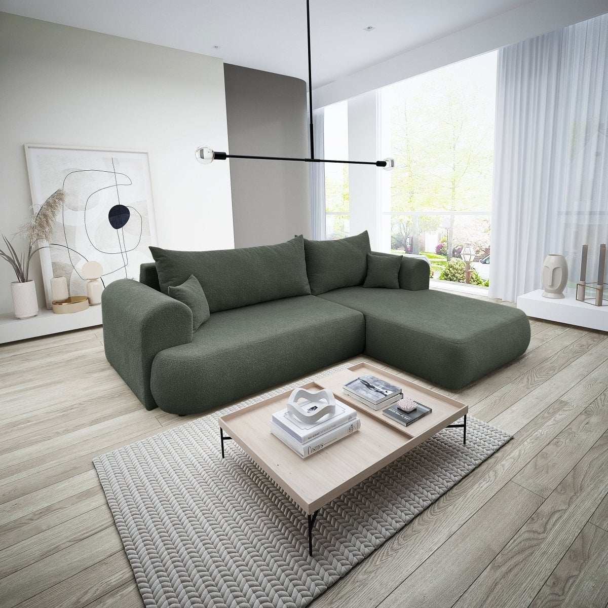 Designer Sofa Baron L mit Schlaffunktion und Stauraum - Luxusbetten24