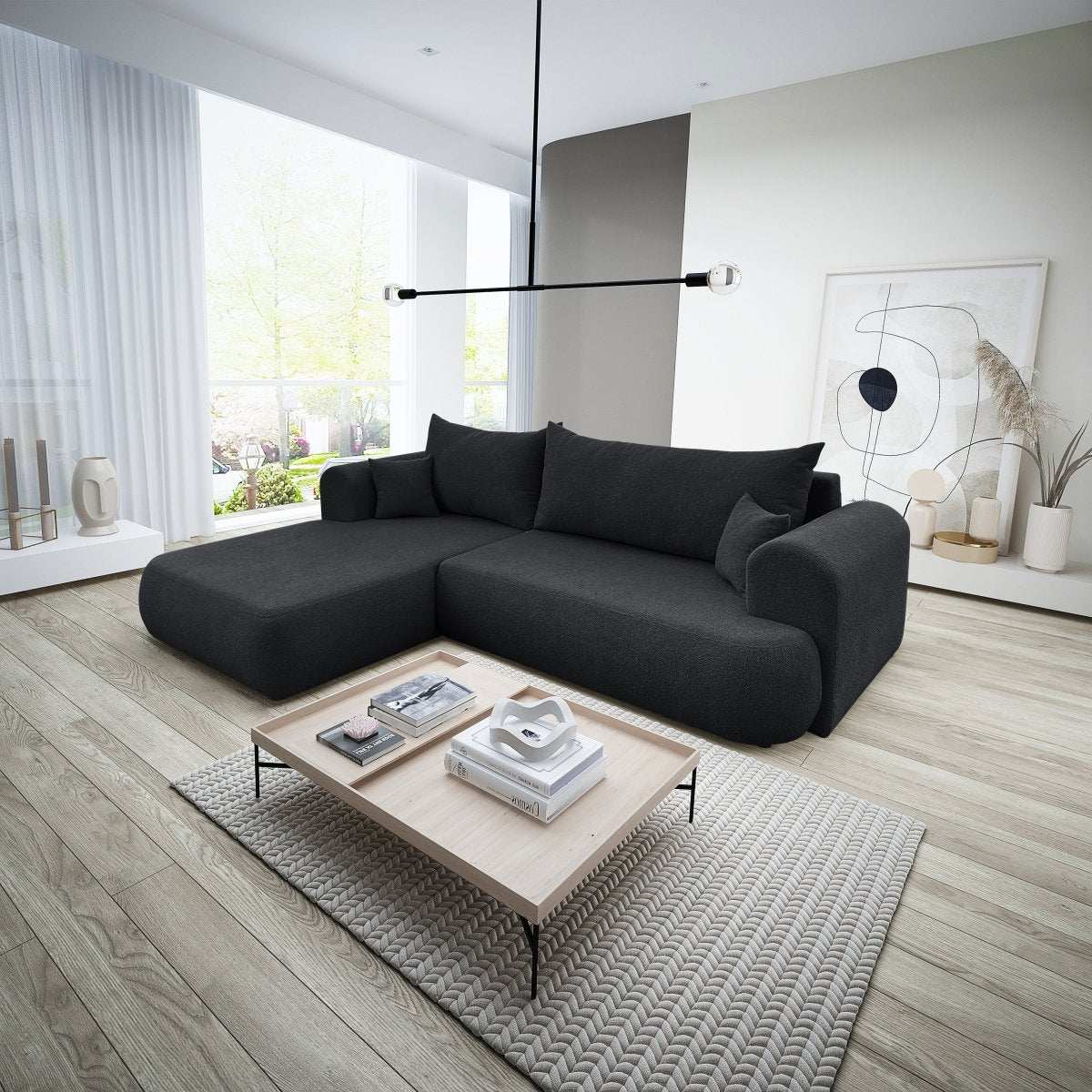 Designer Sofa Baron L mit Schlaffunktion und Stauraum - Luxusbetten24