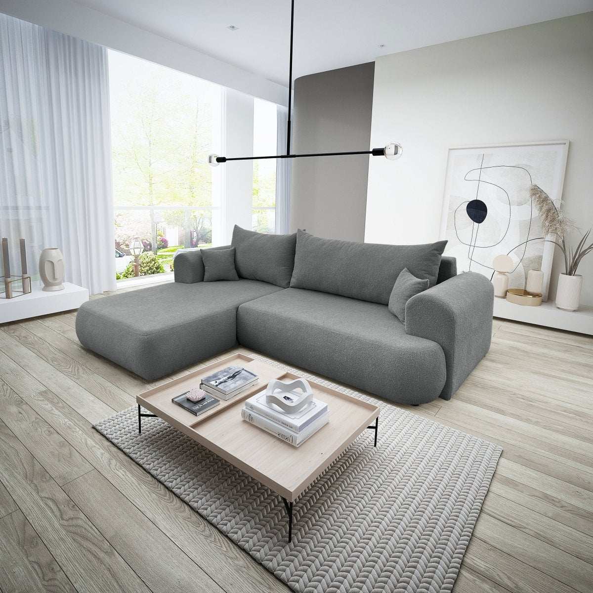 Designer Sofa Baron L mit Schlaffunktion und Stauraum - Luxusbetten24