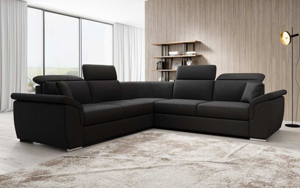 Designer Sofa Fernando mit Schlaffunktion und Stauraum - Luxusbetten24