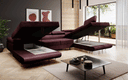 Designer Sofa Lago mit Schlaf - und Klappfunktion (Samt) - Luxusbetten24
