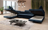Designer Sofa Taormina mit Schlaf- und Klappfunktion (Samt) - Luxusbetten24