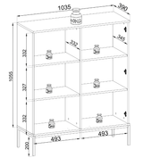 Designer Vitrine Nayra inkl. LED - Luxusbetten24