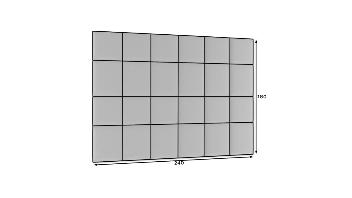 Gepolstertes Wandpaneel - Set 240x180 cm - Luxusbetten24