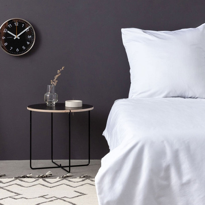 Premium Satin Bedding Set White